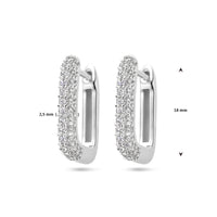 vDam Klapoorringen Zirkonia Zilver Gerhodineerd 1337788