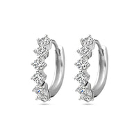 vDam Klapoorringen Zirkonia Zilver Gerhodineerd 1338053