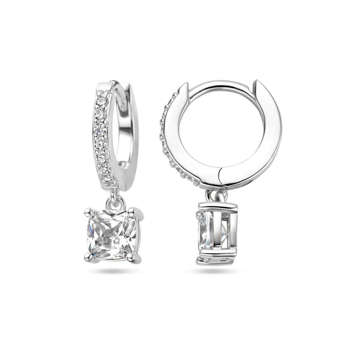 vDam Klapoorringen Zirkonia Zilver Gerhodineerd 1338246