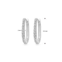 vDam Klapoorringen Zirkonia Zilver Gerhodineerd 1338317