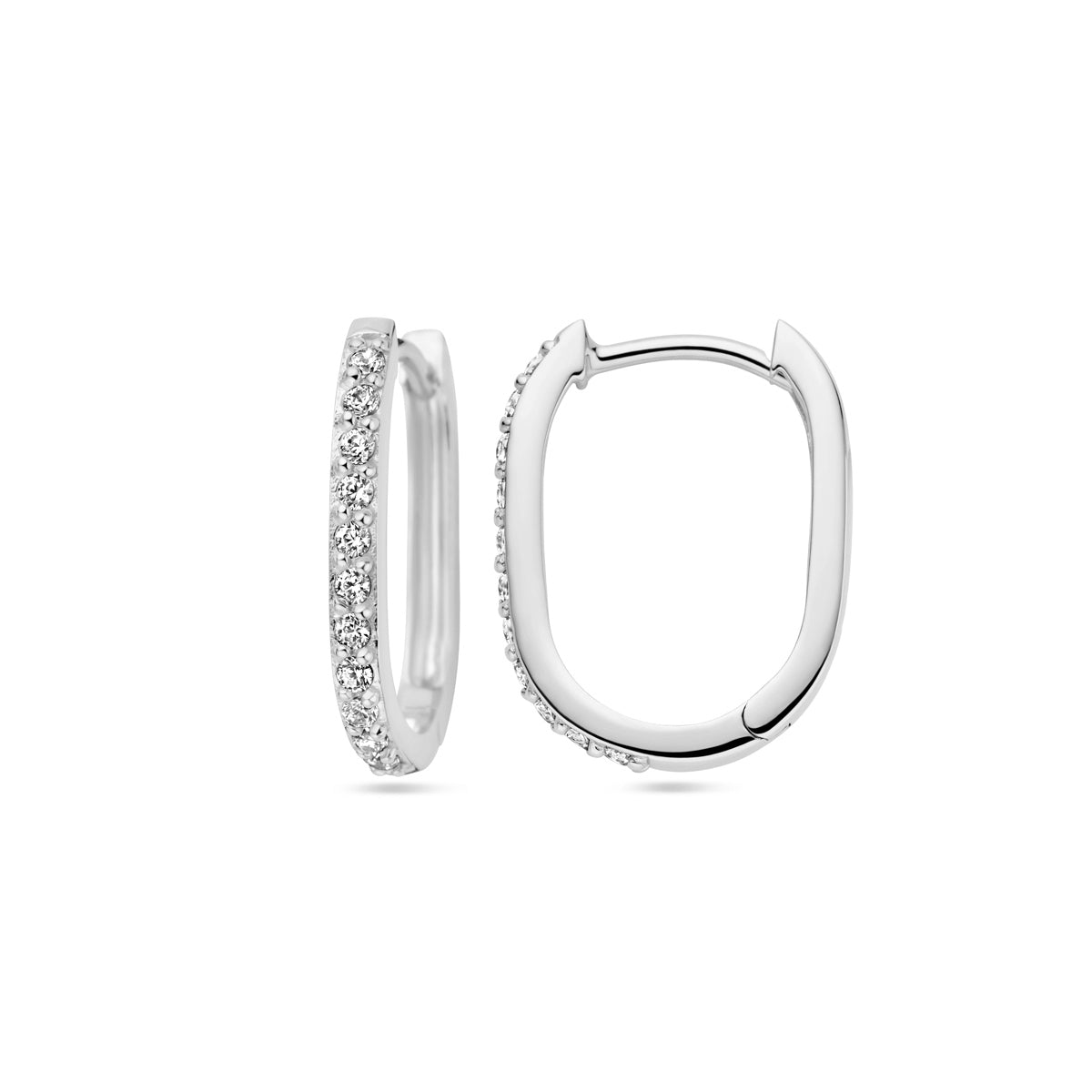 vDam Klapoorringen Zirkonia Zilver Gerhodineerd 1338317