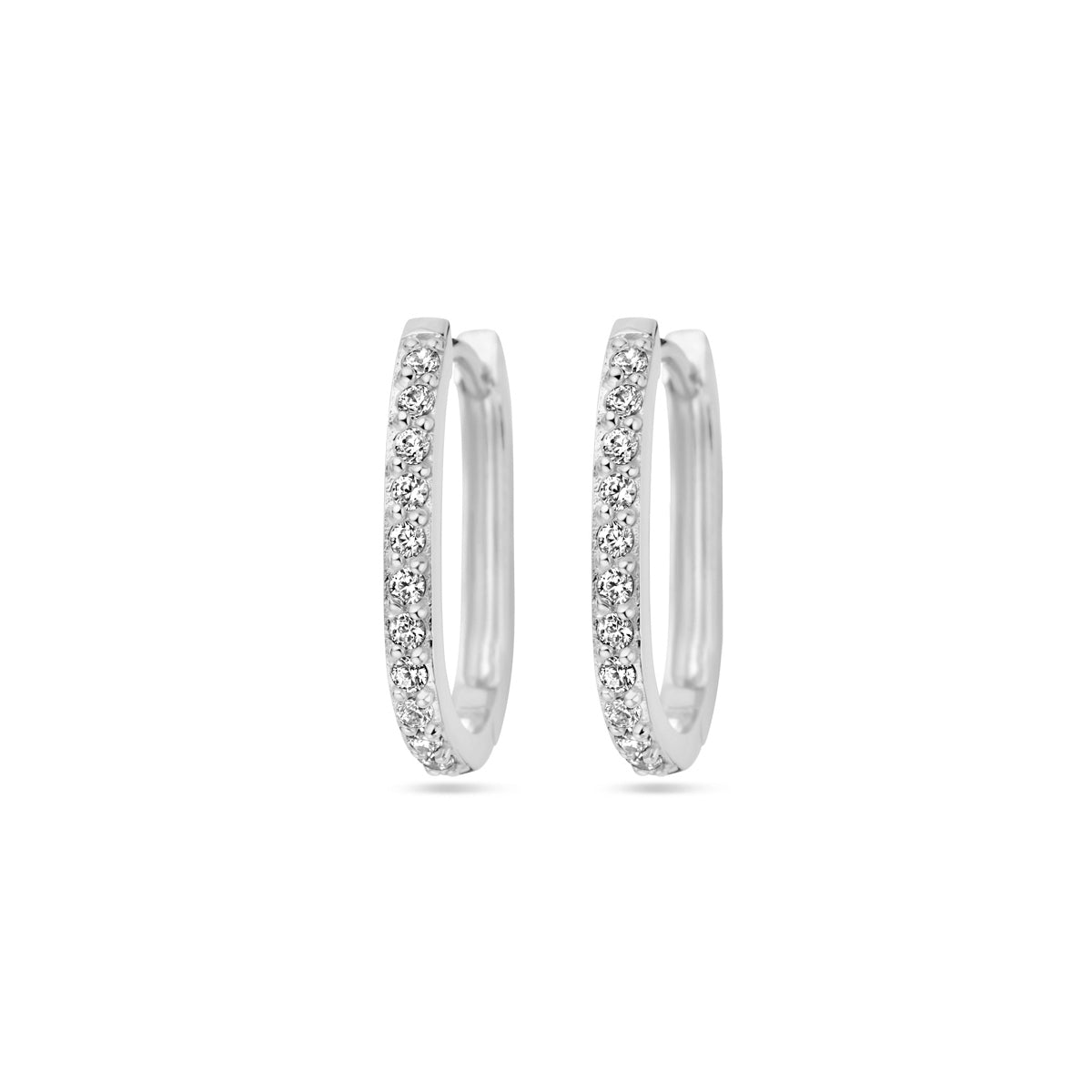 vDam Klapoorringen Zirkonia Zilver Gerhodineerd 1338317