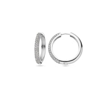 vDam Klapoorringen Zirkonia Zilver Gerhodineerd 1338324