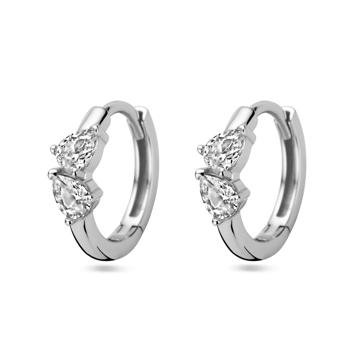 vDam Klapoorringen Zirkonia Zilver Gerhodineerd 1338448