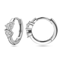 vDam Klapoorringen Zirkonia Zilver Gerhodineerd 1338448