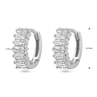 vDam Klapoorringen Zirkonia Zilver Gerhodineerd 1338451