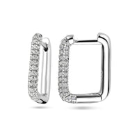 vDam Klapoorringen Zirkonia Zilver Gerhodineerd 1338573