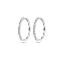 vDam Klapoorringen Zirkonia Zilver Gerhodineerd 1338950