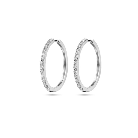 vDam Klapoorringen Zirkonia Zilver Gerhodineerd 1338950