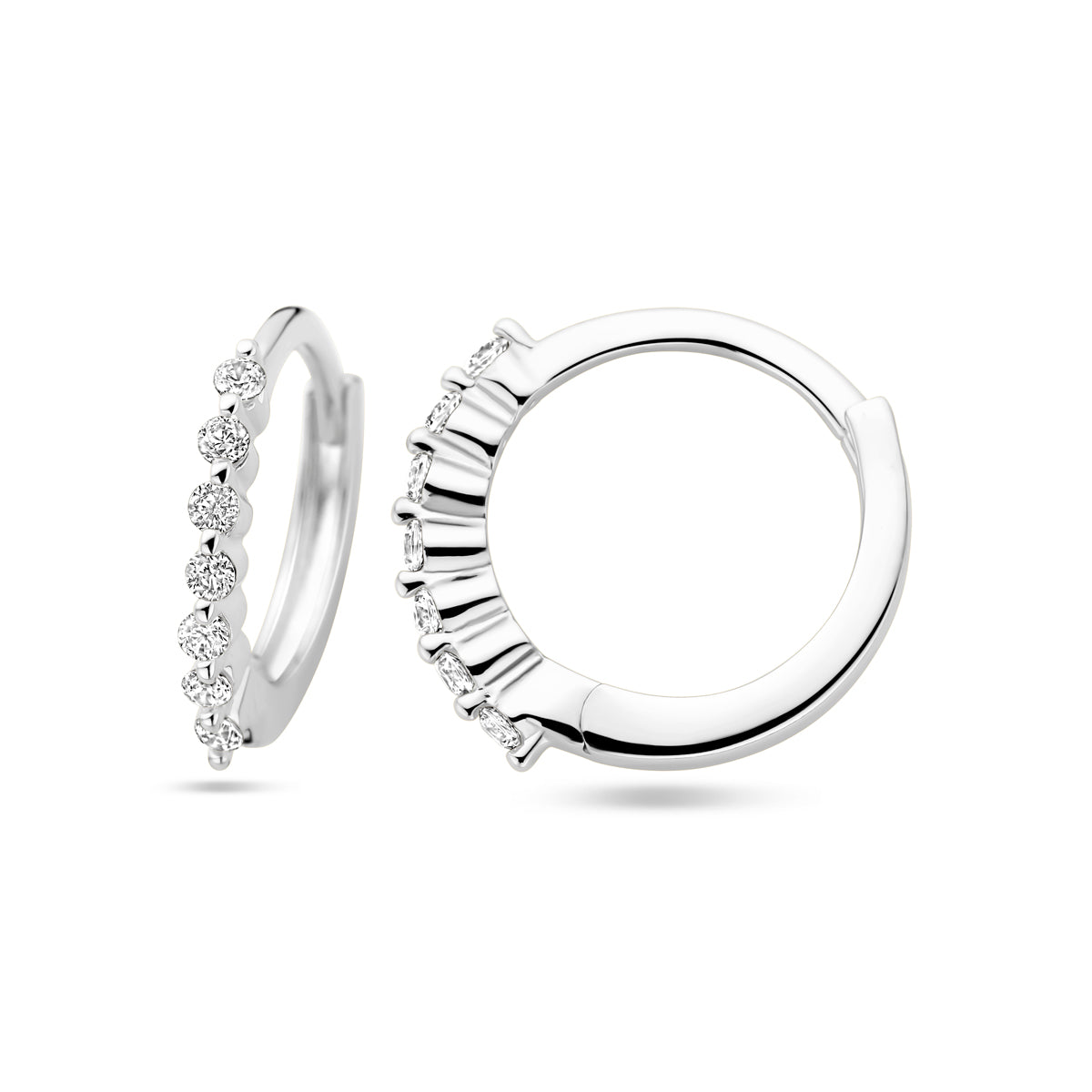 vDam Klapoorringen Zirkonia Zilver Gerhodineerd 1339042