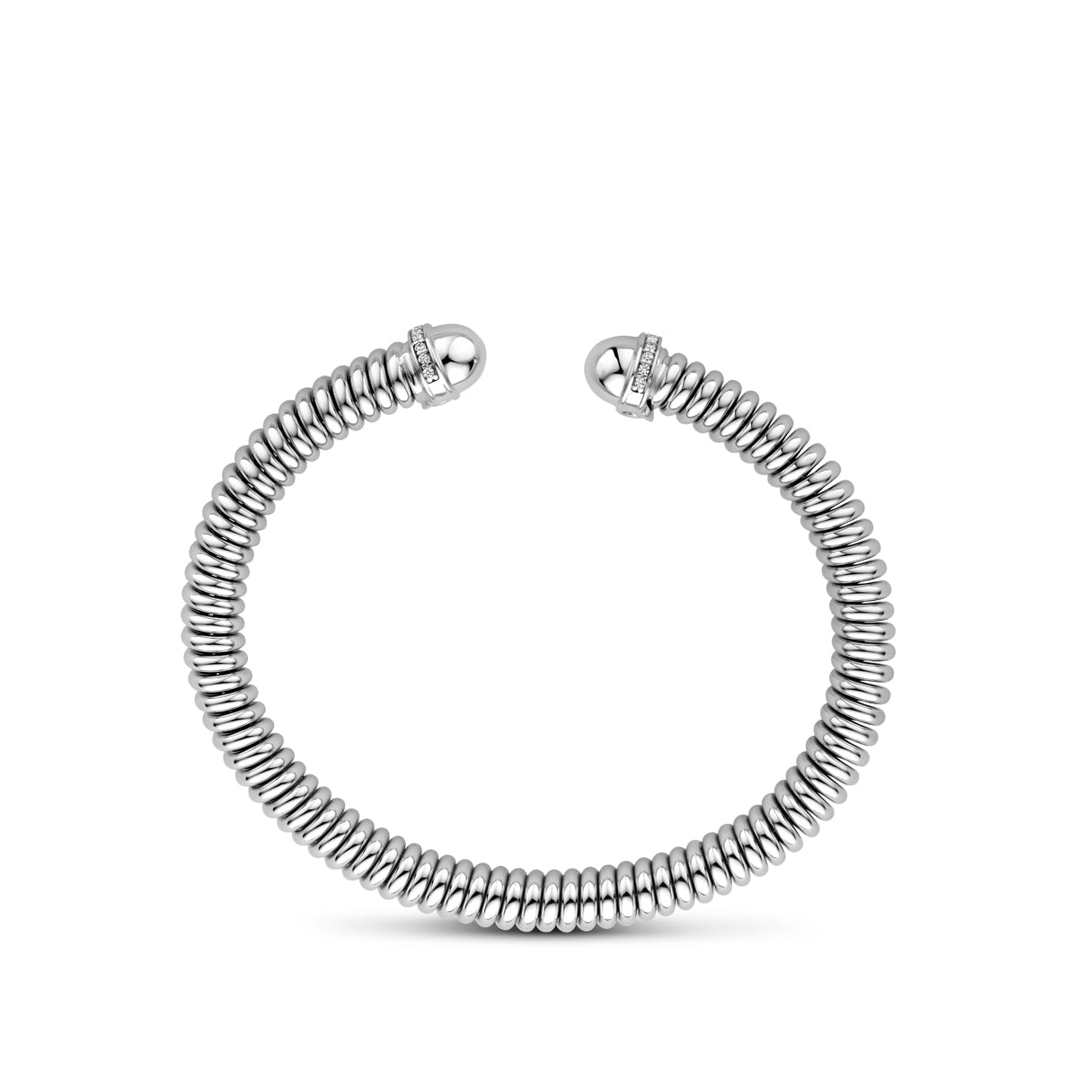 vDam Klemband Tubogas Zirkonia 7,5 Mm Zilver Gerhodineerd 1339286