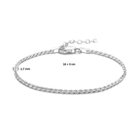 vDam Koord 1,7 Mm Zilver Gerhodineerd 1334966  16cm