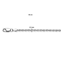 vDam Koord 2,5 Mm Zilver Wit 1021881  60cm