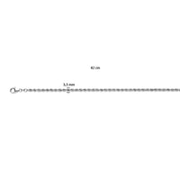 vDam Koord Massief 3,3 Mm Zilver Gerhodineerd 1341549  55cm