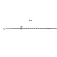 vDam Koord Massief 4,0 Mm Zilver Gerhodineerd 1337093  19cm