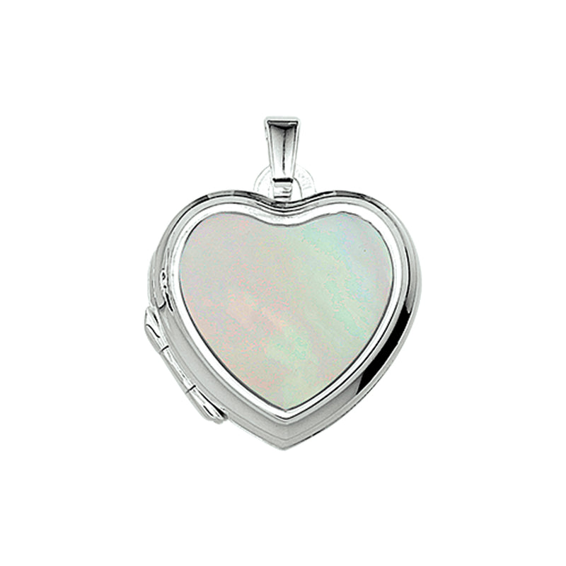 vDam Medaillon Hart Parelmoer Zilver Wit 1019906