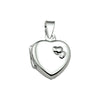 vDam Medaillon Hart Zilver Wit 1018574