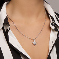 vDam Medaillon Hart Zilver Wit 1018574