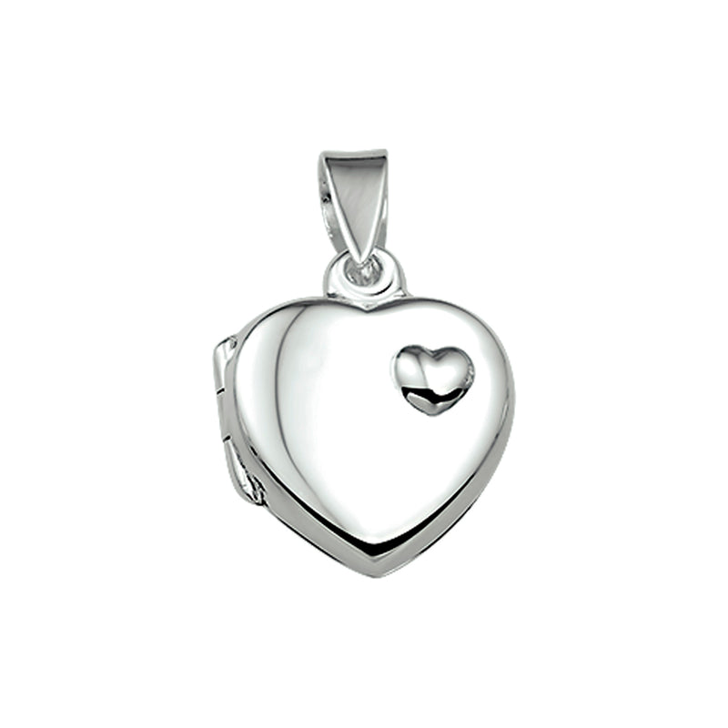 vDam Medaillon Hart Zilver Wit 1018575