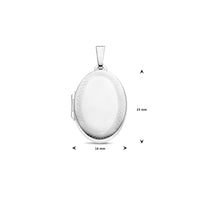 vDam Medaillon Ovaal 33 Mm Zilver Gerhodineerd 1340442