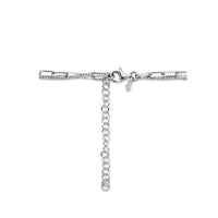 vDam Multi-collier Paperclip Spitse Buis En Gourmette 4-zijdes Geslepen 2,8 Mm 42cm + 3 Cm Zilver Gerhodineerd 1335578  42cm