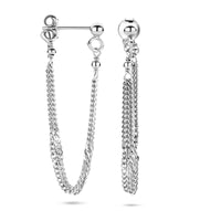 vDam Oorbellen Schakel 36 Mm Zilver Gerhodineerd 1341599