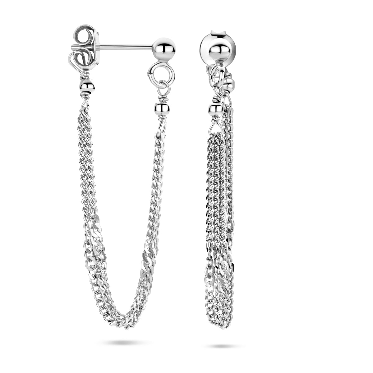 vDam Oorbellen Schakel 36 Mm Zilver Gerhodineerd 1341599