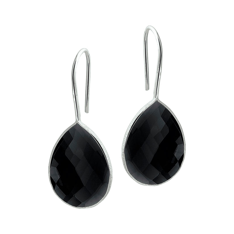 vDam Oorhangers Agaat Franse Haak Zilver Wit 1019350