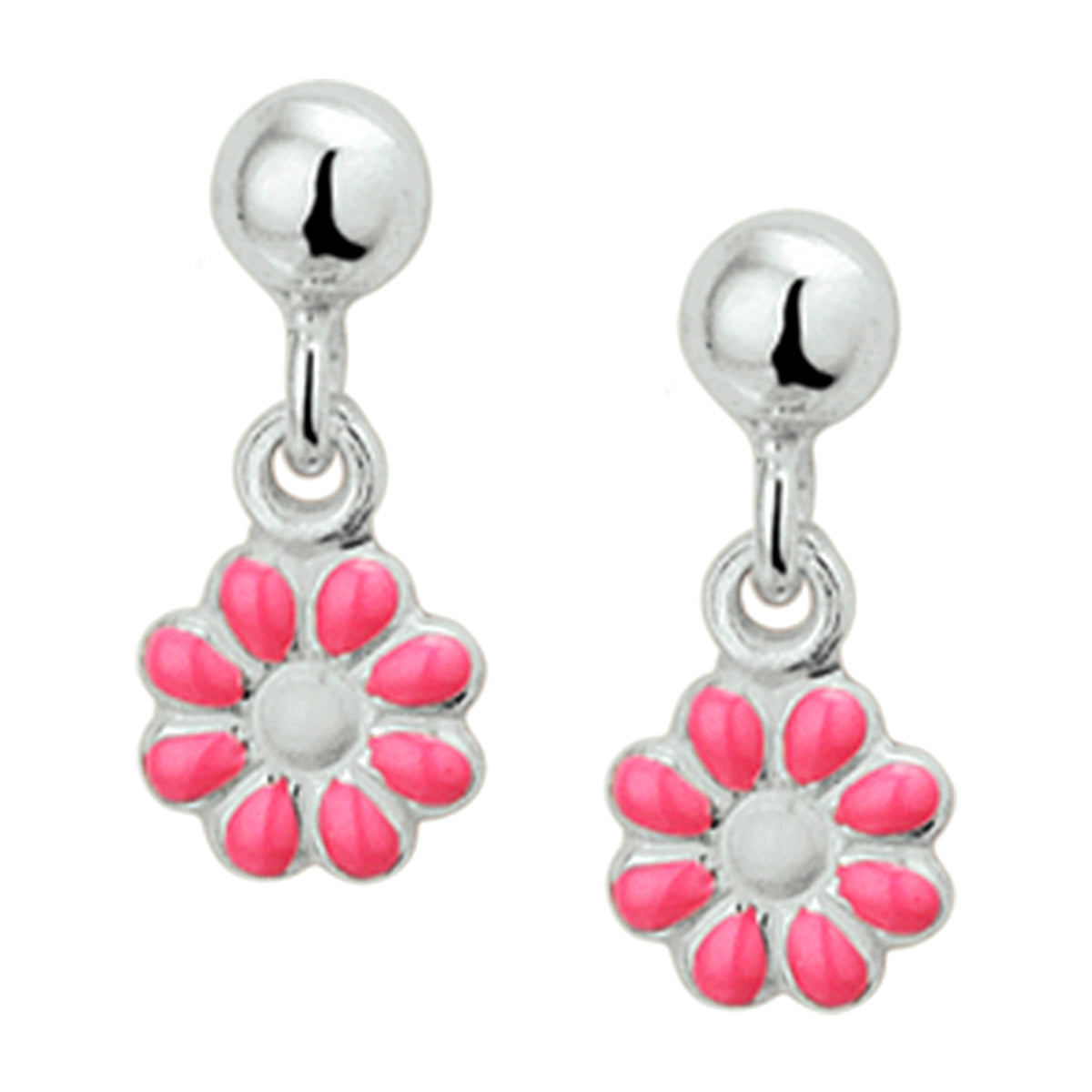 vDam Oorhangers Bloem Zilver Gerhodineerd 1327409