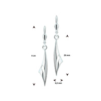 vDam Oorhangers Brisur Haak Zilver Wit 1001072