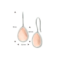 vDam Oorhangers Chalcedoon Franse Haak Zilver Wit 1019929