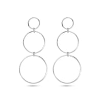 vDam Oorhangers Cirkels Gediamanteerd Zilver Gerhodineerd 1338553