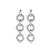 vDam Oorhangers Cirkels Gedraaid Zilver Gerhodineerd 1338628