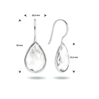 vDam Oorhangers Franse Haak Zilver Wit 1021736