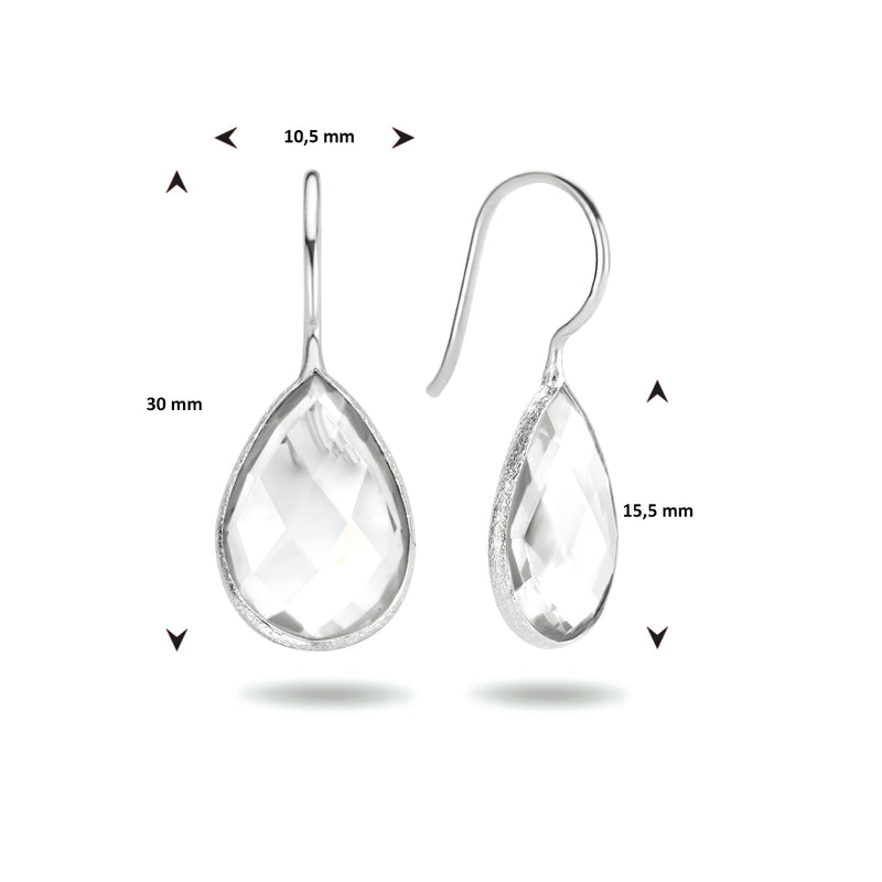 vDam Oorhangers Franse Haak Zilver Wit 1021736