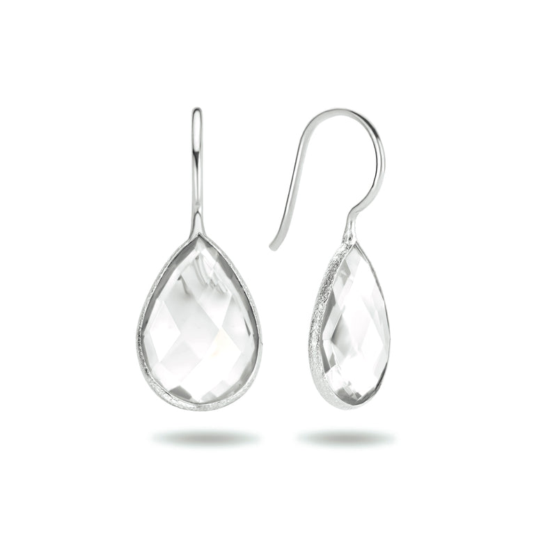 vDam Oorhangers Franse Haak Zilver Wit 1021736