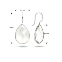 vDam Oorhangers Franse Haak Zilver Wit 1021737