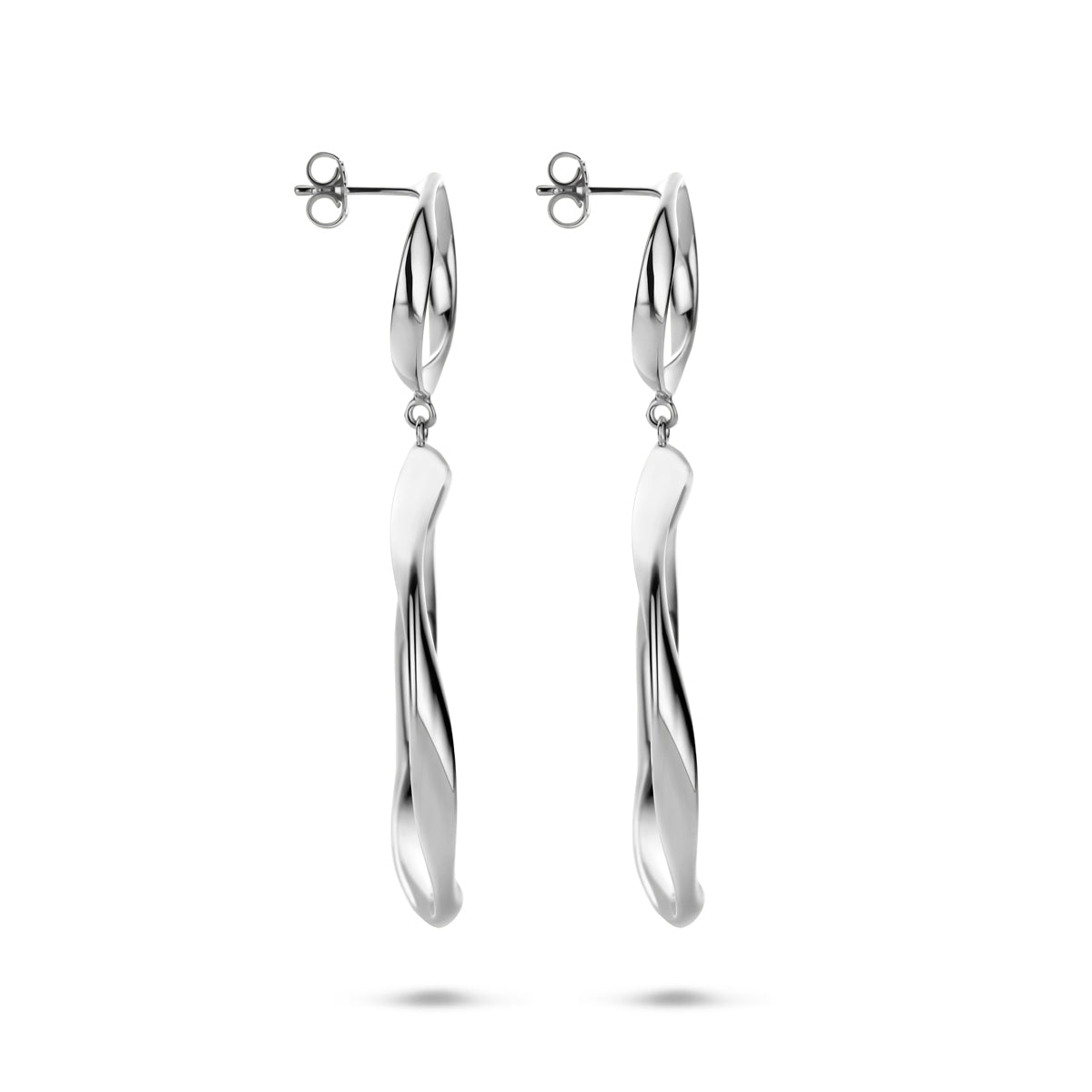 vDam Oorhangers Gedraaid 66 Mm Zilver Gerhodineerd 1341735