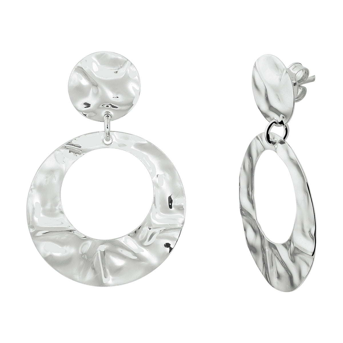 vDam Oorhangers Gehamerd Zilver Gerhodineerd 1333312