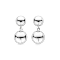 vDam Oorhangers Half Bol 31 Mm Zilver Gerhodineerd 1340517