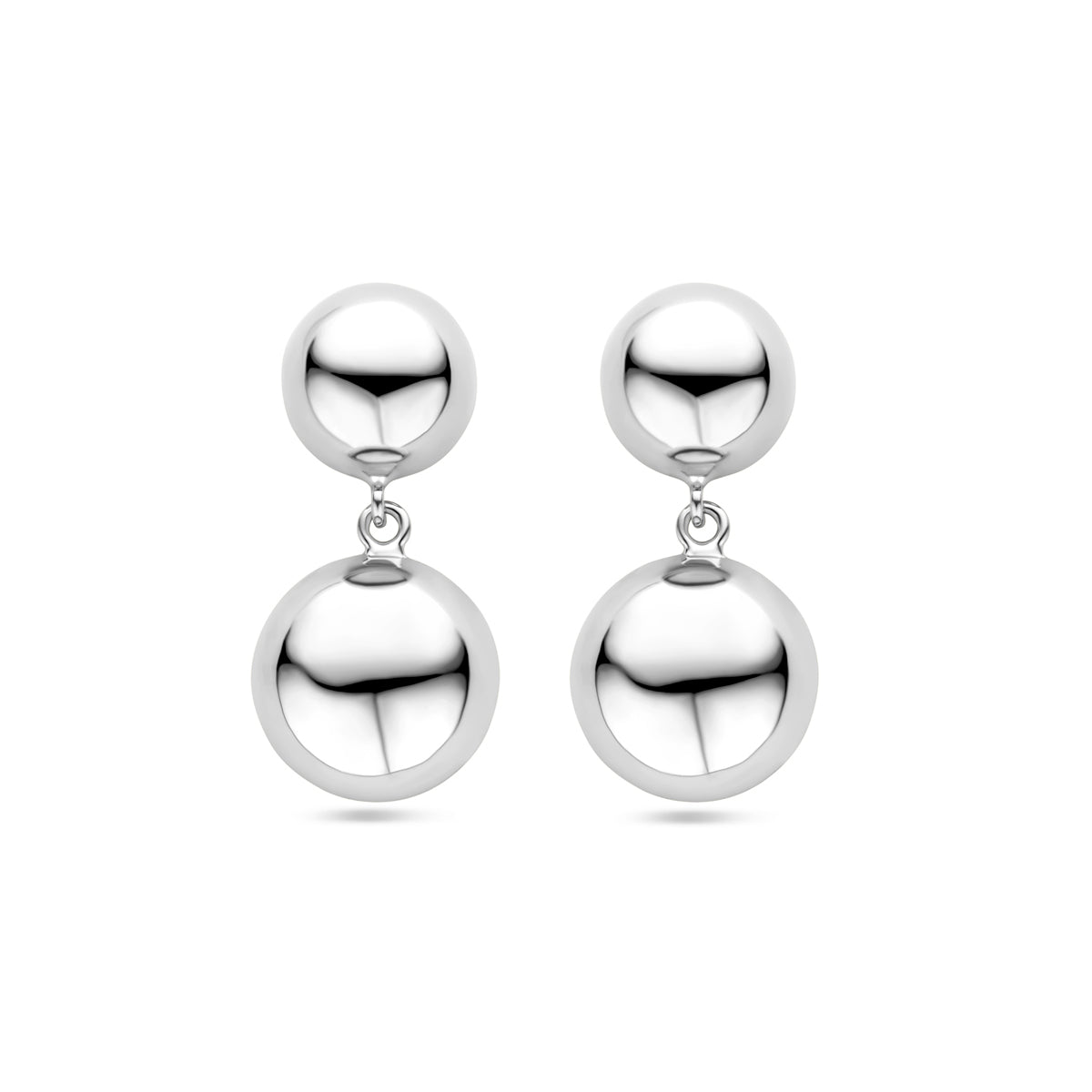 vDam Oorhangers Half Bol 31 Mm Zilver Gerhodineerd 1340517