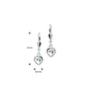 vDam Oorhangers Hart Zirkonia Brisur Haak Zilver Wit 1015868