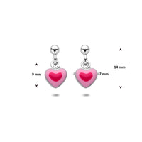 vDam Oorhangers Hartje 14 Mm Zilver Gerhodineerd 1341771