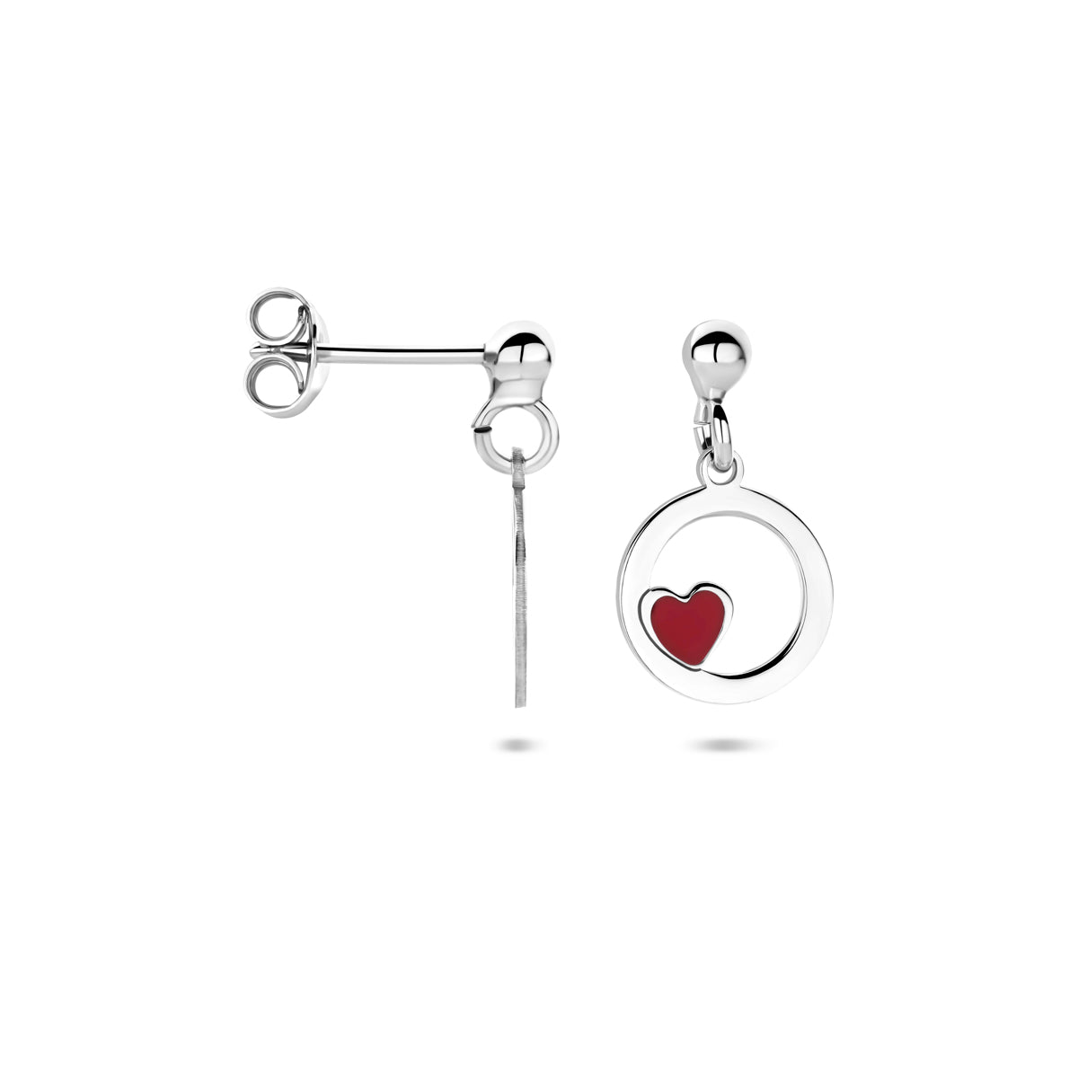 vDam Oorhangers Hartje 17 Mm Zilver Gerhodineerd 1341862