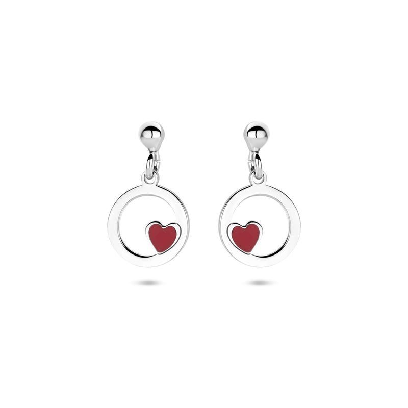 vDam Oorhangers Hartje 17 Mm Zilver Gerhodineerd 1341862
