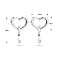 vDam Oorhangers Hartjes Zilver Gerhodineerd 1335440