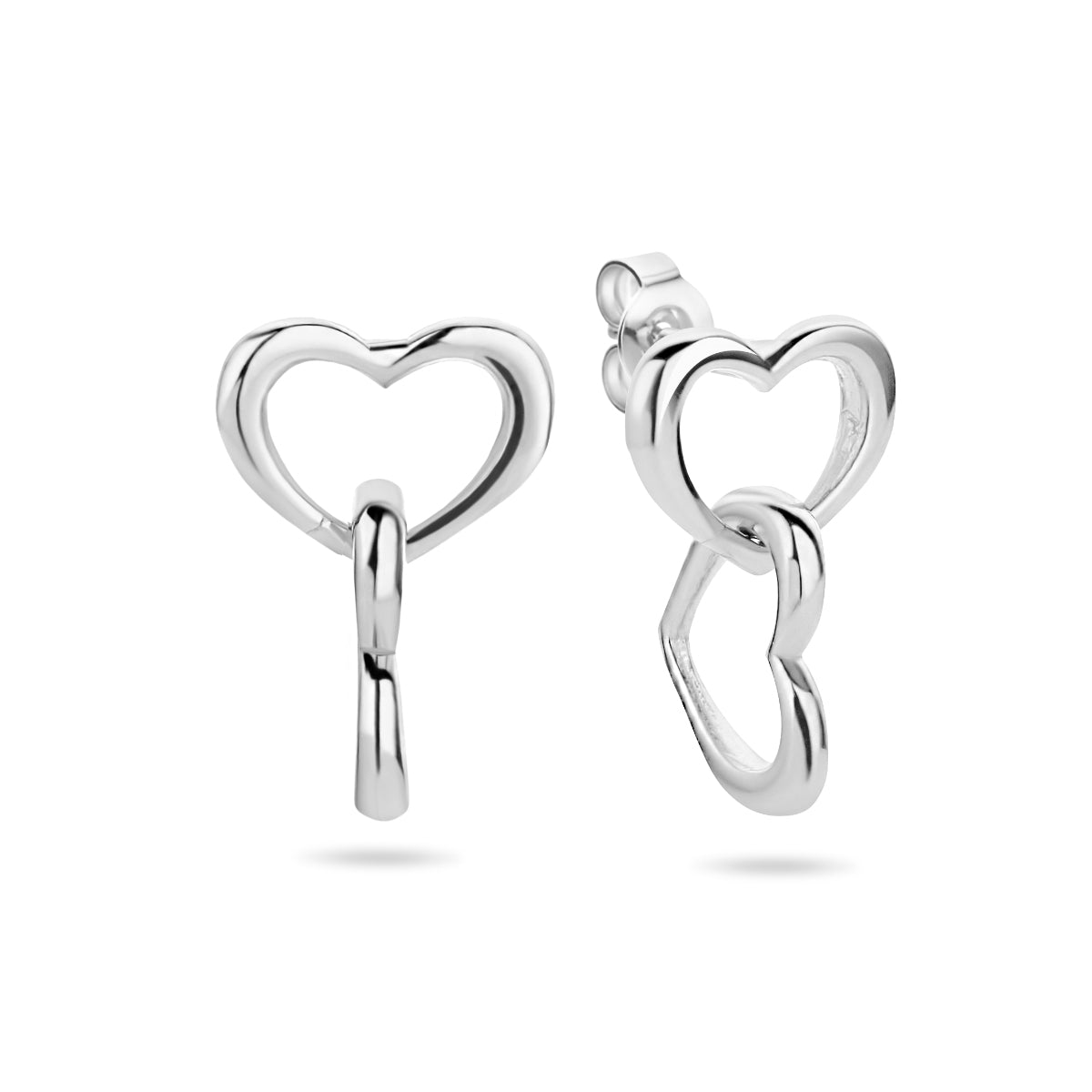 vDam Oorhangers Hartjes Zilver Gerhodineerd 1335440