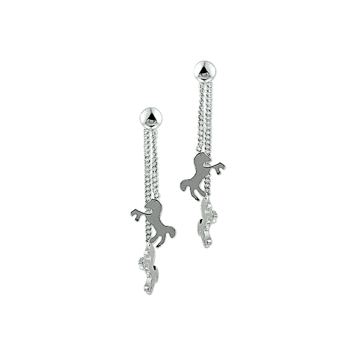 vDam Oorhangers Paard Zilver Gerhodineerd 1329553