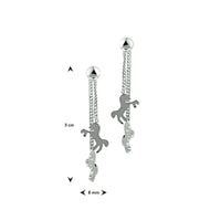 vDam Oorhangers Paard Zilver Wit 1001177