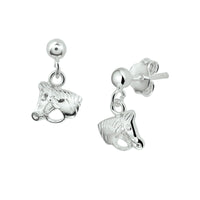 vDam Oorhangers Paardenhoofd Zilver Wit 1019944